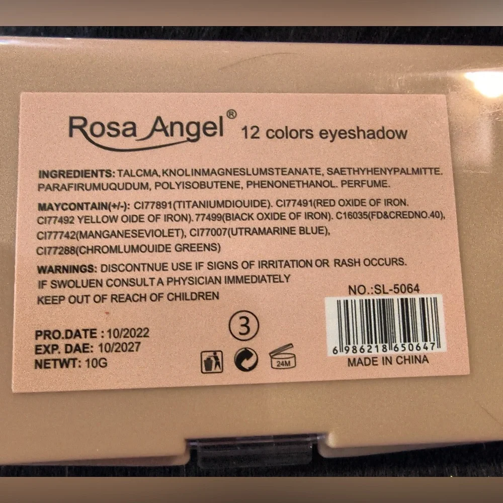 Rosa Angel Rich Colors 12-color eyeshadow palette Women’s makeup